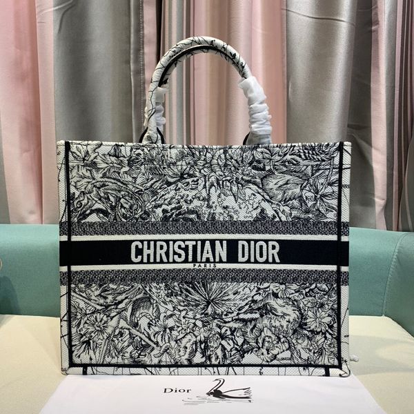 Dior包包 迪奧2021新款手提包 DS1286星座花大號購物袋單肩斜挎包