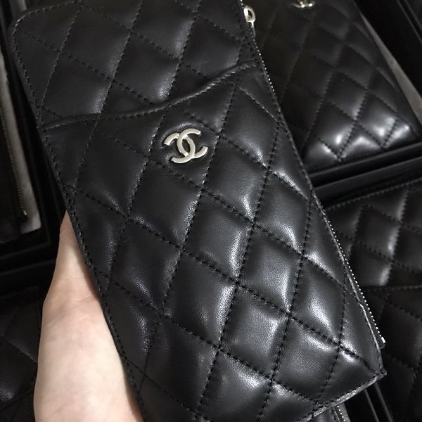 Chanel皮夾 香奈兒2019新款錢夾手機包 Y0133時尚拉鍊長夾