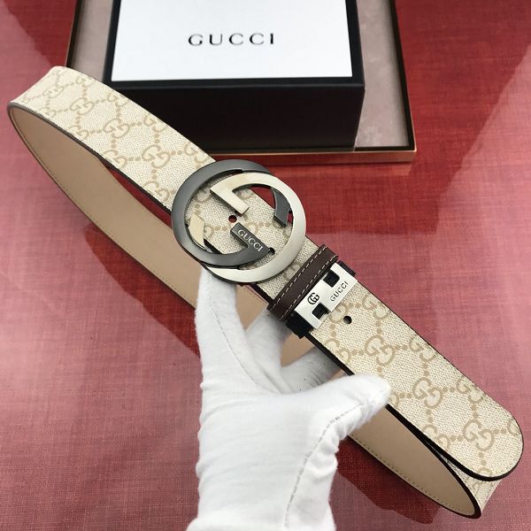 gucci皮帶 古馳2019新款 HF919012間色鋼扣時尚腰帶